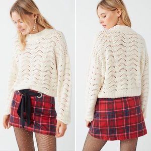 URBAN OUTFITTERS Jenni Pointelle Knit Sweater
